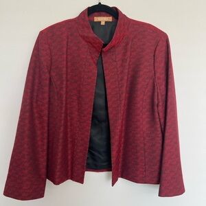 Ellen Tracy women’s jacket red black Size 16